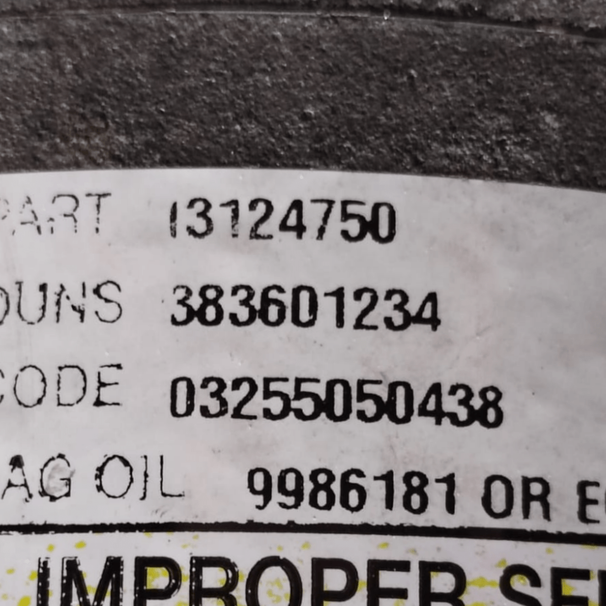 Compressore aria condizionata opel astra h 1.7 diesel cod: 383601234 (2004 - 2011) - F&P CRASH SRLS - Ricambi Usati