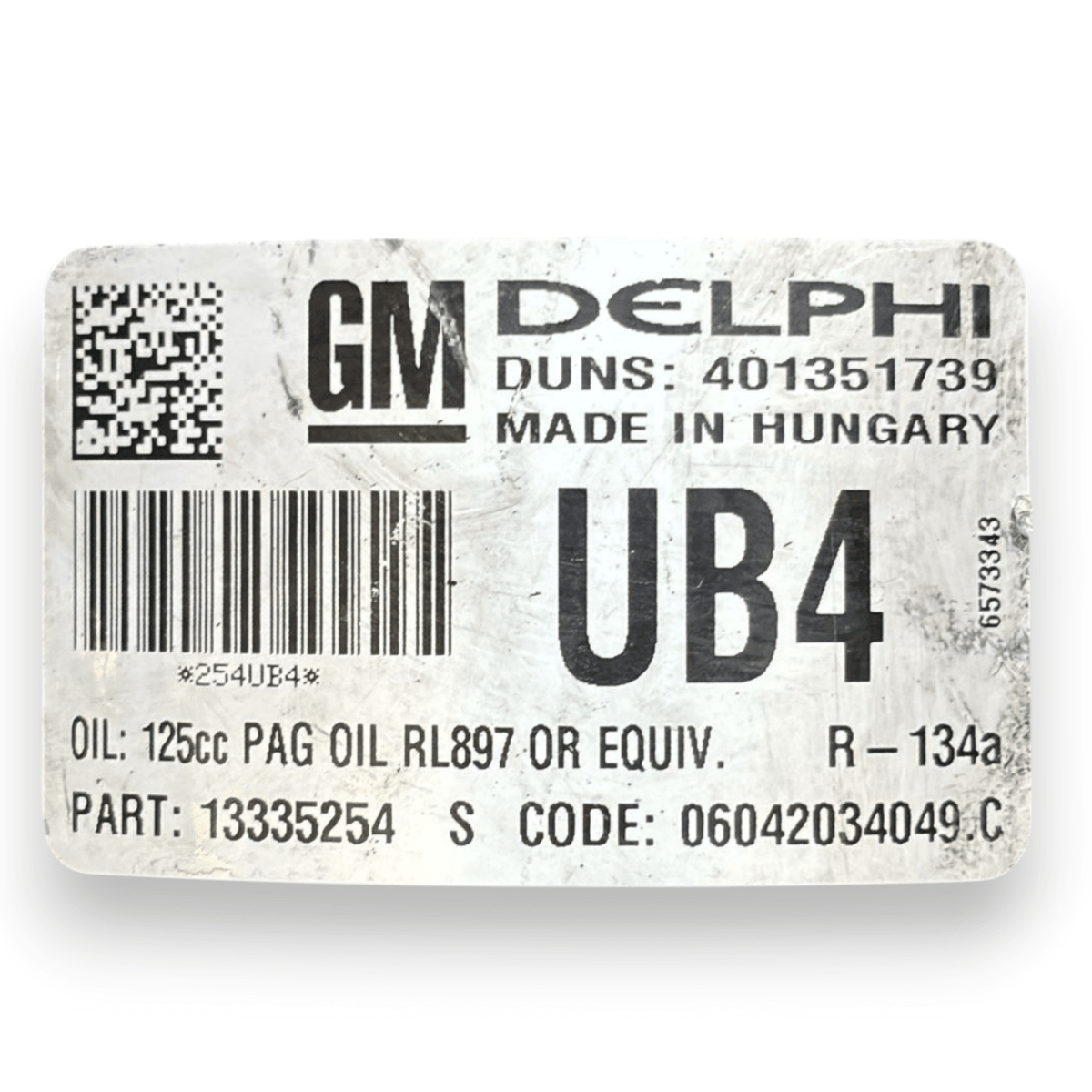 Compressore aria condizionata opel astra j 1.6 diesel cod:13335254 (2009-2020) - F&P CRASH SRL - Ricambi Usati