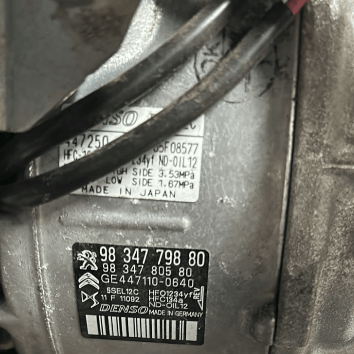 Air Conditioning Compressor Opel Corsa F 1.2 petrol code:9834779880 (2019 >) - F&P CRASH SRLS - Used Parts