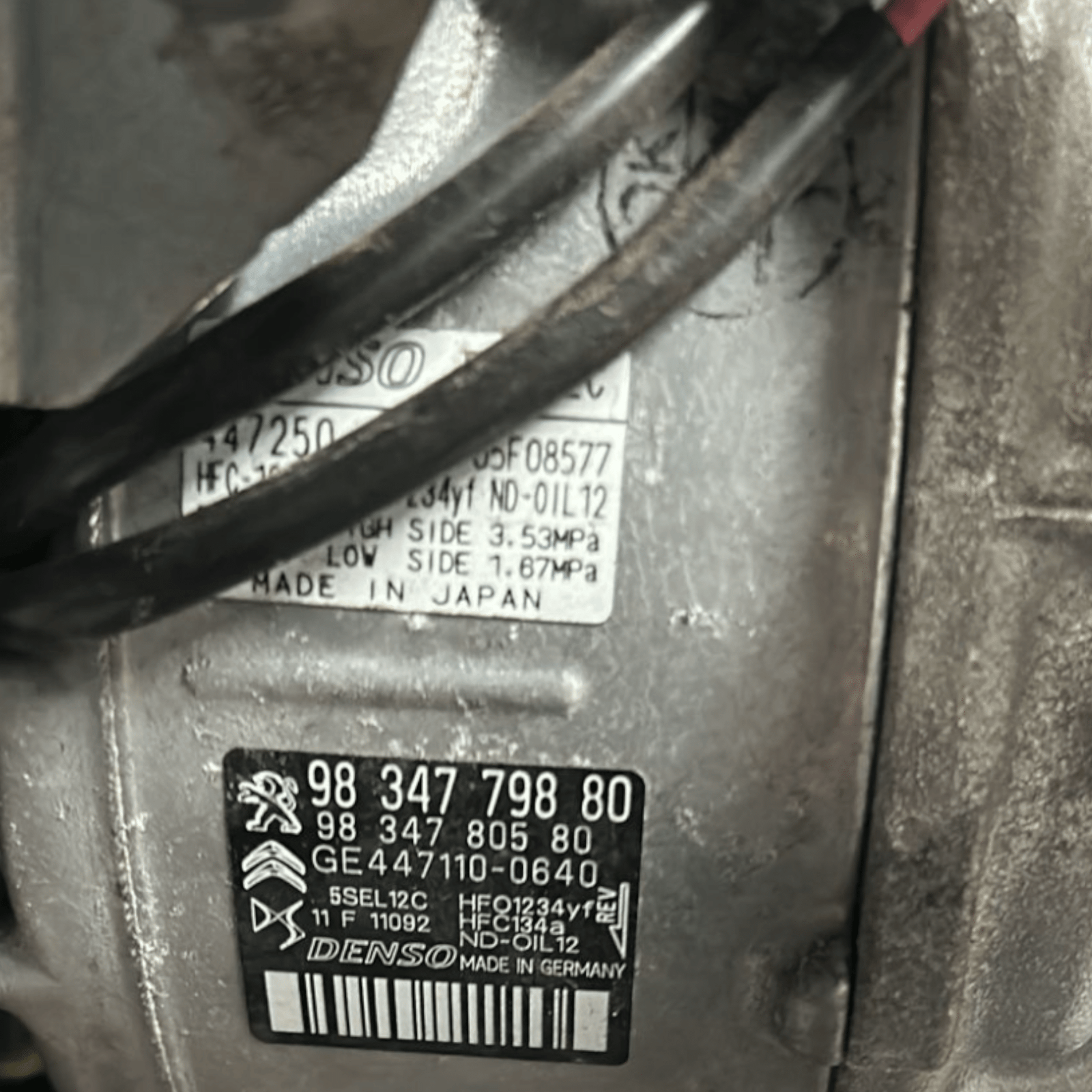 Air Conditioning Compressor Opel Corsa F 1.2 petrol code:9834779880 (2019 >) - F&P CRASH SRLS - Used Parts