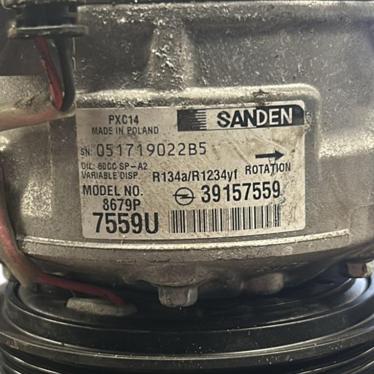Air Conditioning Compressor Opel Insignia B cod.39157559 2.0 Diesel (2017 > 2023) - F&P CRASH SRLS - Used Parts