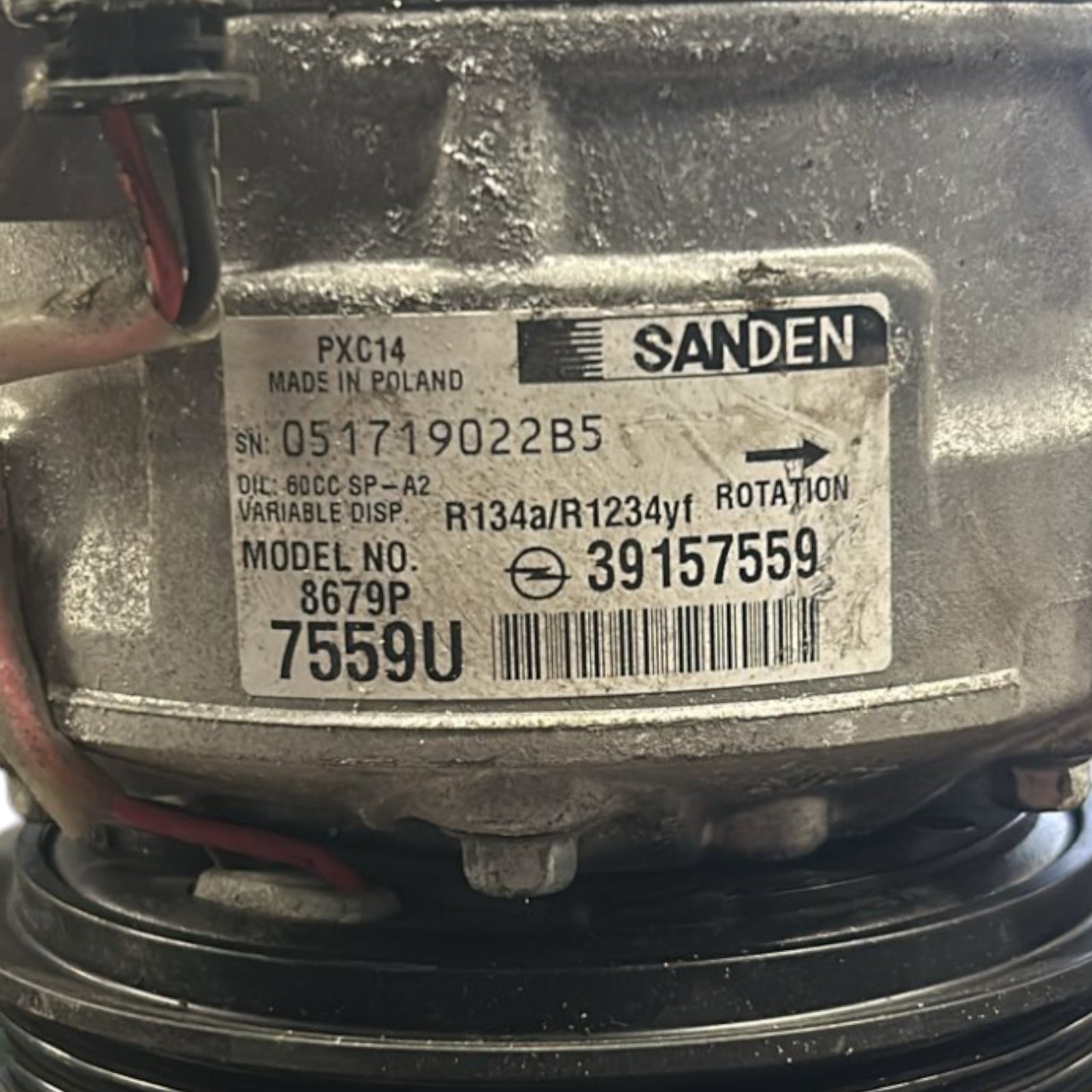Air Conditioning Compressor Opel Insignia B cod.39157559 2.0 Diesel (2017 > 2023) - F&P CRASH SRLS - Used Parts