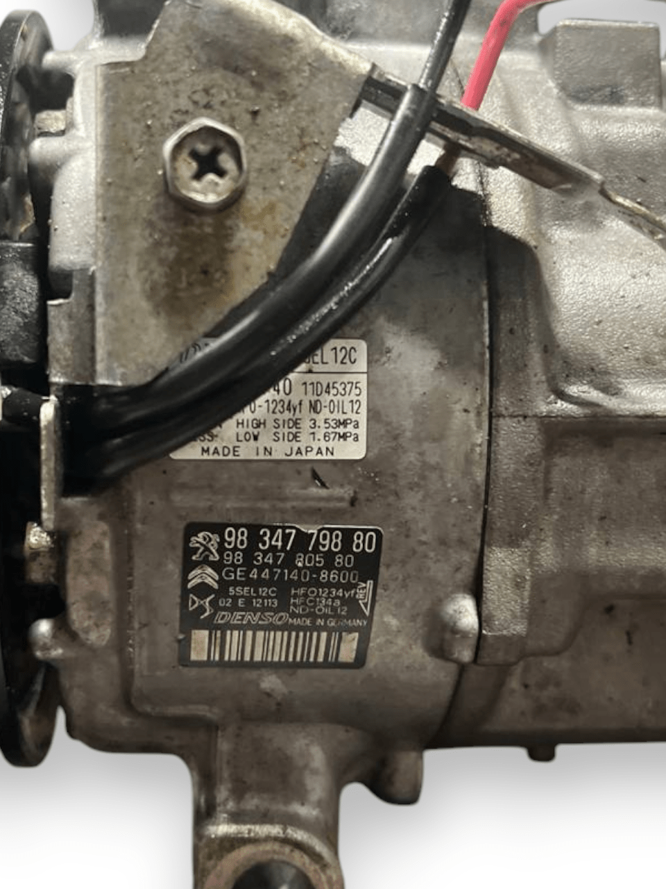 Compressore Aria Condizionata Opel Mokka B 1.2 Benzina (2020>) cod: 9834779880 - F&P CRASH SRLS - Ricambi Usati