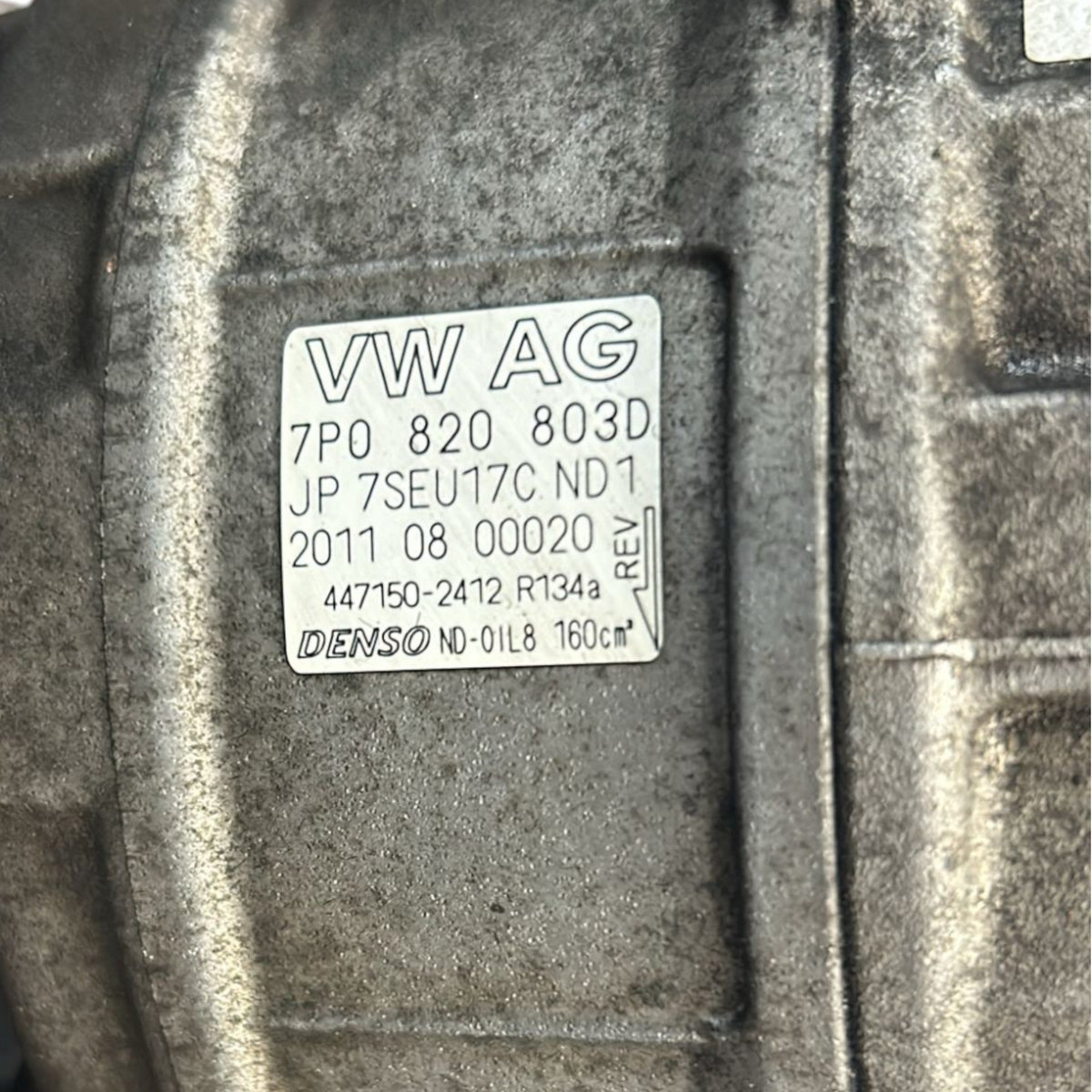 Air Conditioning Compressor Porsche Cayenne 3.0 Diesel code: 7P0820803D (2010 > 2017) - F&P CRASH SRLS - Used Parts