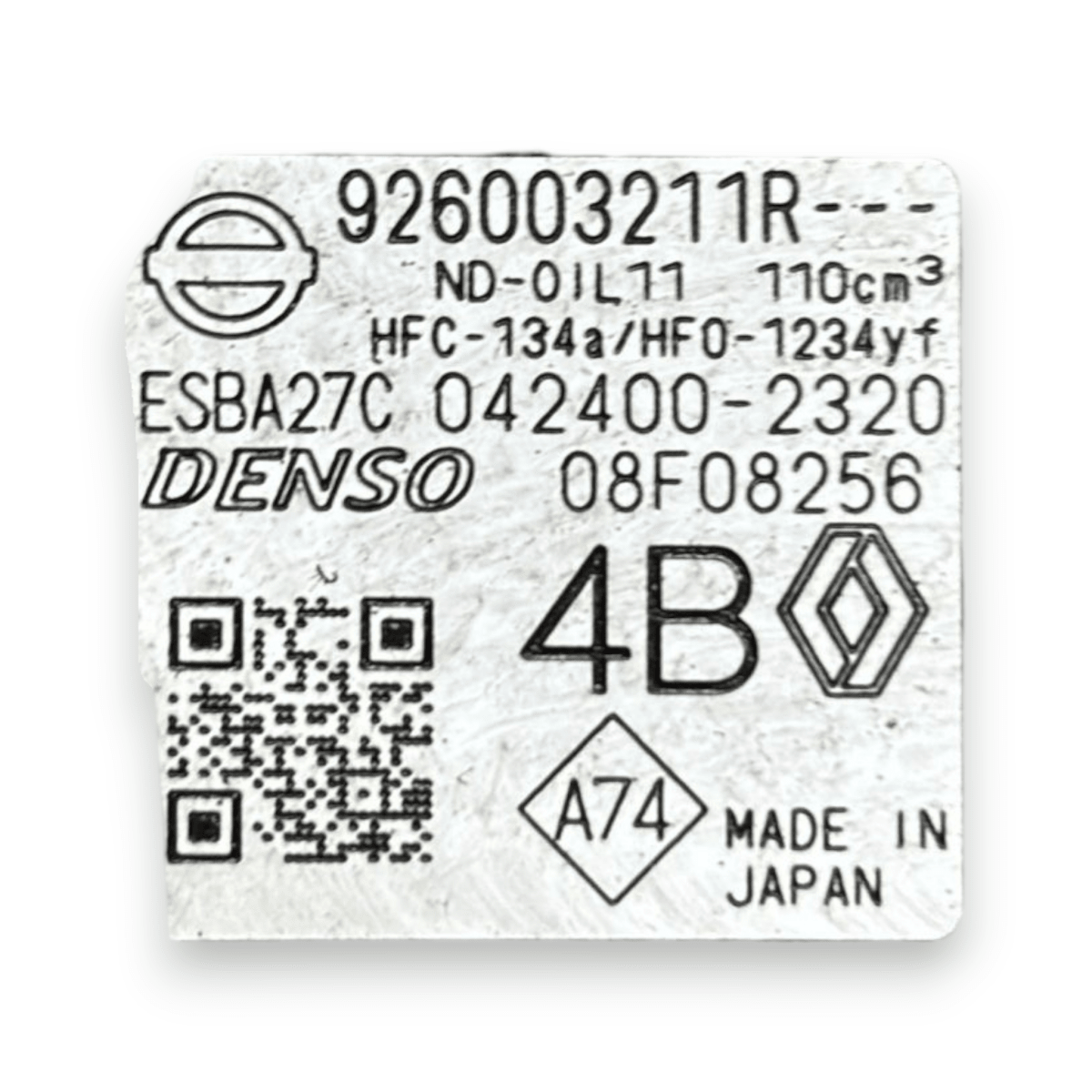 Compressore aria condizionata renault arkana 1.6 benzina / hybrid cod:926003211r (2019 - ) - F&P CRASH SRL - Ricambi Usati