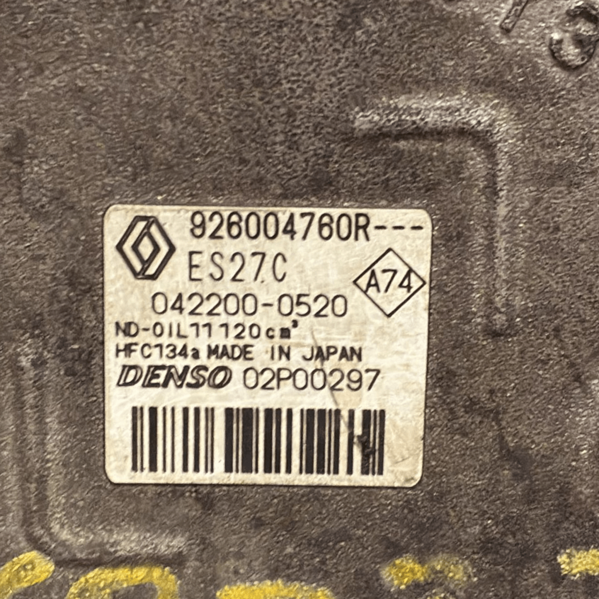 Compressore aria condizionata renault kangoo elettrico cod : 926004760r (2013 - 2021) - F&P CRASH SRL - Ricambi Usati