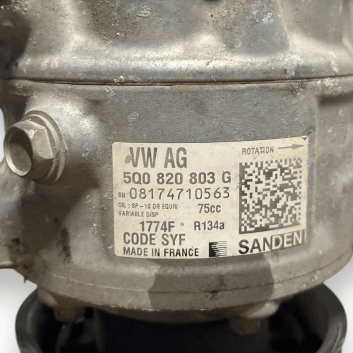 Compressore Aria Condizionata Seat Leon III 1.4 Benzina / Metano (2013 al 2019) cod: 5Q0820803G - F&P CRASH SRLS - Ricambi Usati