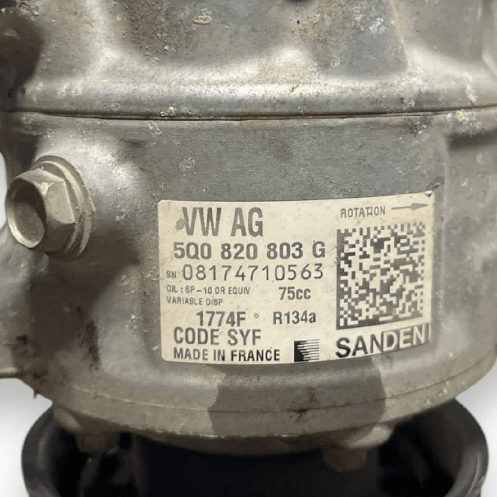 Compressore Aria Condizionata Seat Leon III 1.4 Benzina / Metano (2013 al 2019) cod: 5Q0820803G - F&P CRASH SRLS - Ricambi Usati