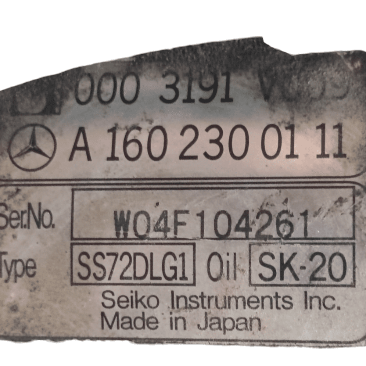 Compressore aria condizionata smart fortwo (w450) 1.0 benzina cod: a1602300111 (1998 - 2007) - F&P CRASH SRL - Ricambi Usati