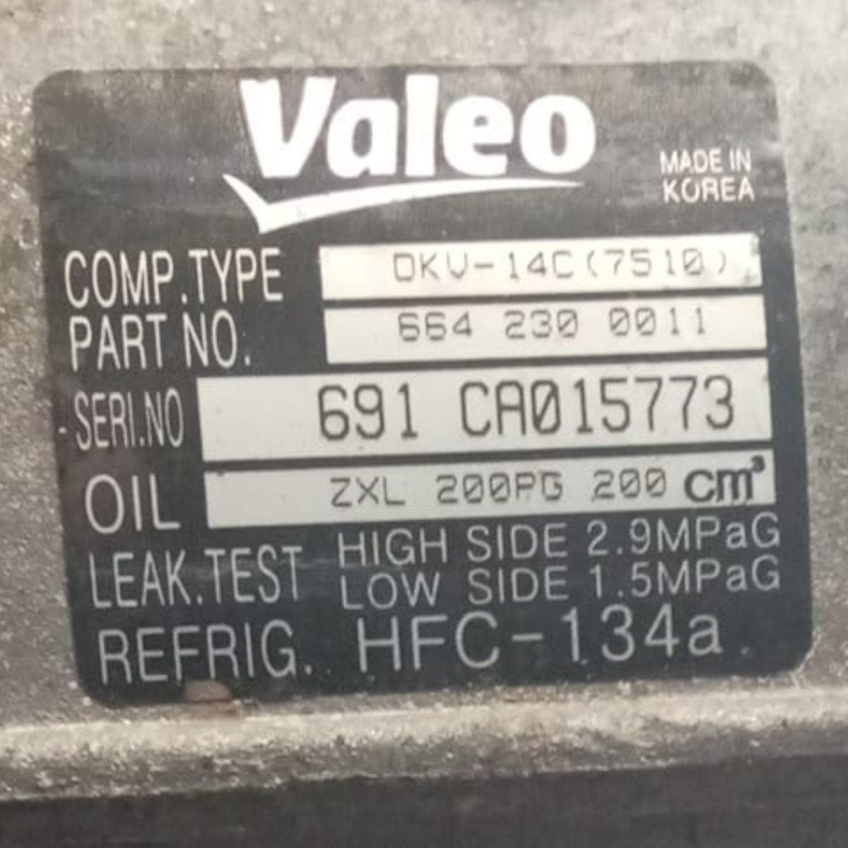 Compressore aria condizionata ssangyong actyon 1 cod . 6642300011 2.0 diesel (2006 > 2018) - F&P CRASH SRL - Ricambi Usati