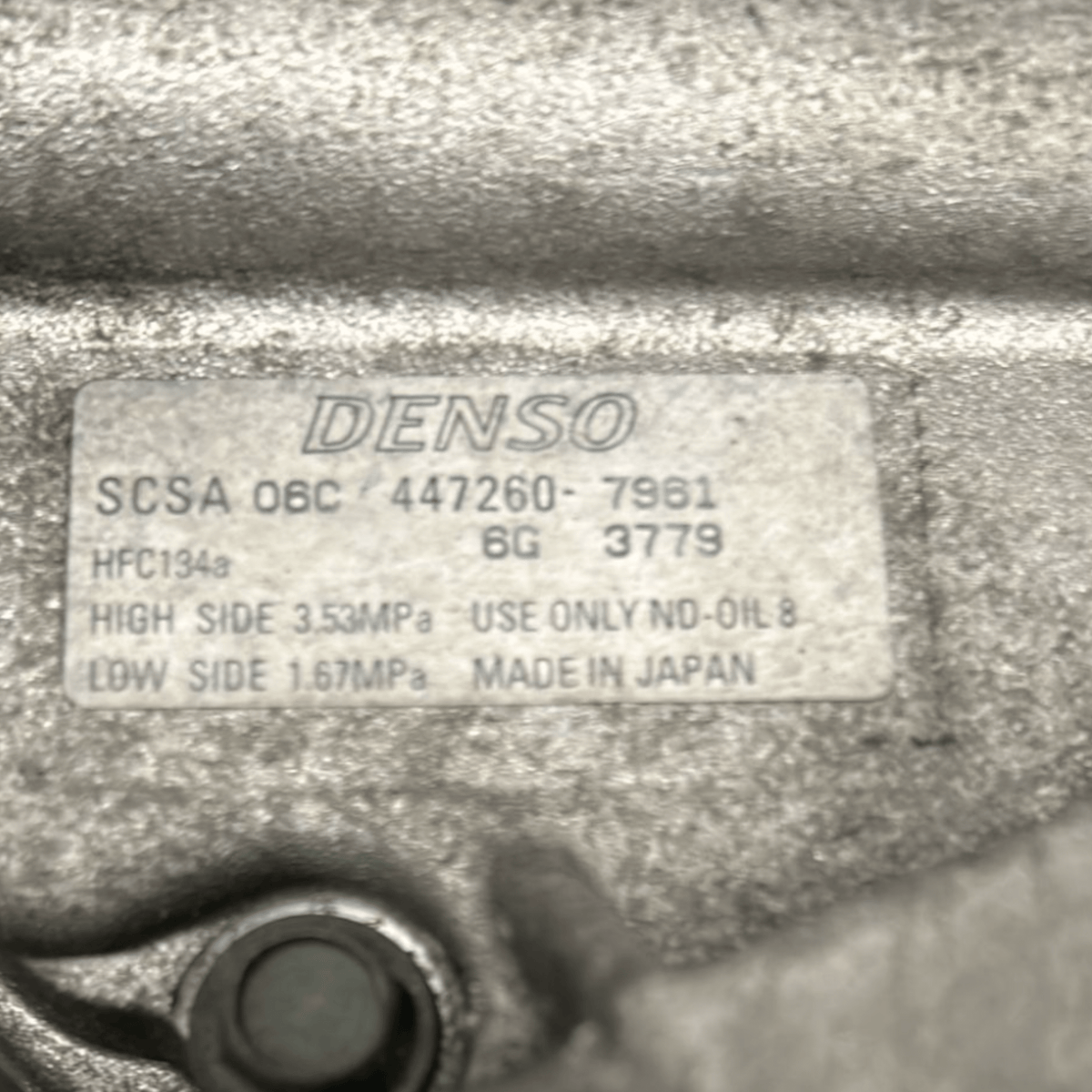 Toyota Corolla E120 1.4 Diesel Air Conditioning Compressor (2000 > 2007) code:447260 - 7961 - F&P CRASH SRLS - Used Parts