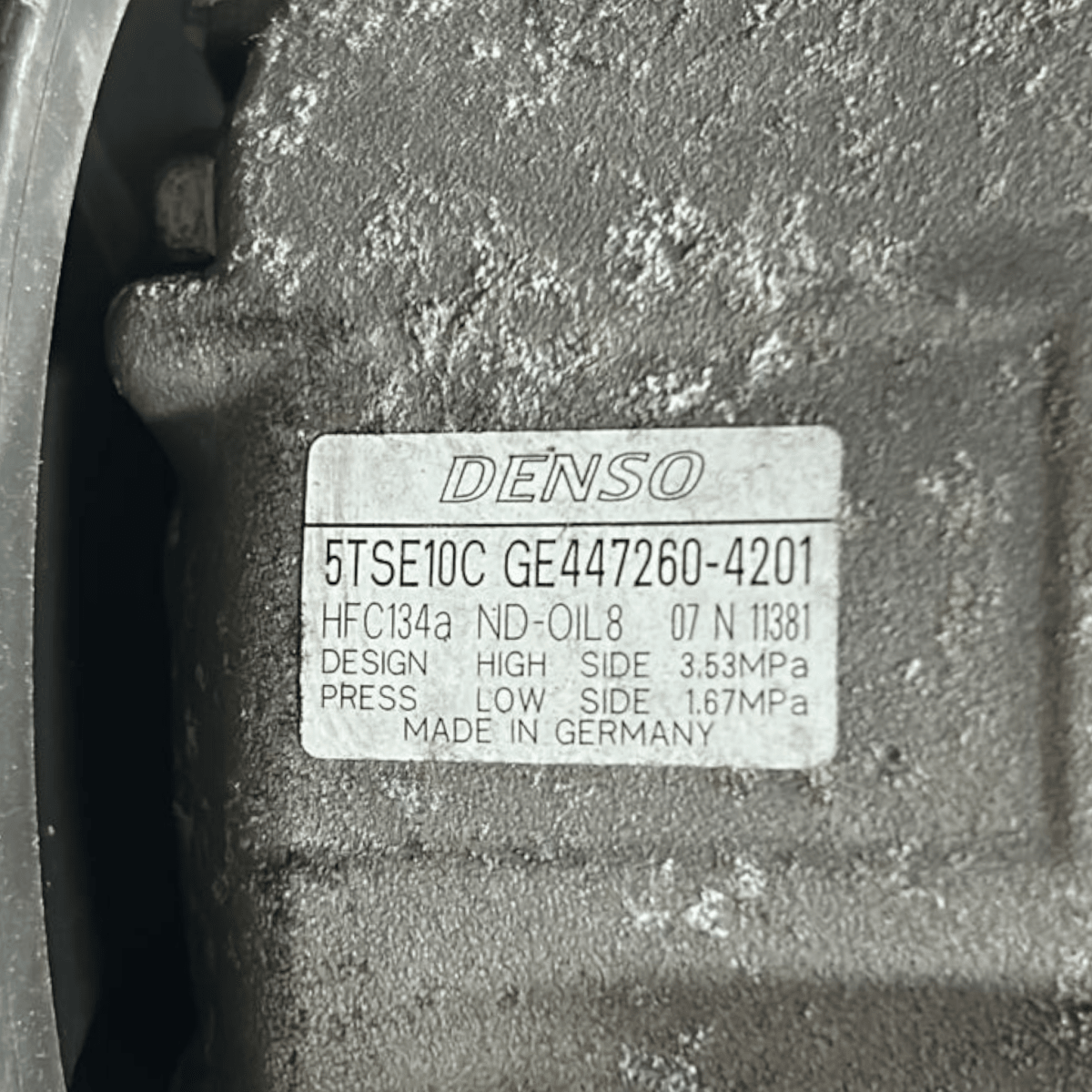 Compressore aria condizionata toyota yaris 1.0 benzina cod:ge447260-4201 (2011 > 2020) - F&P CRASH SRL - Ricambi Usati