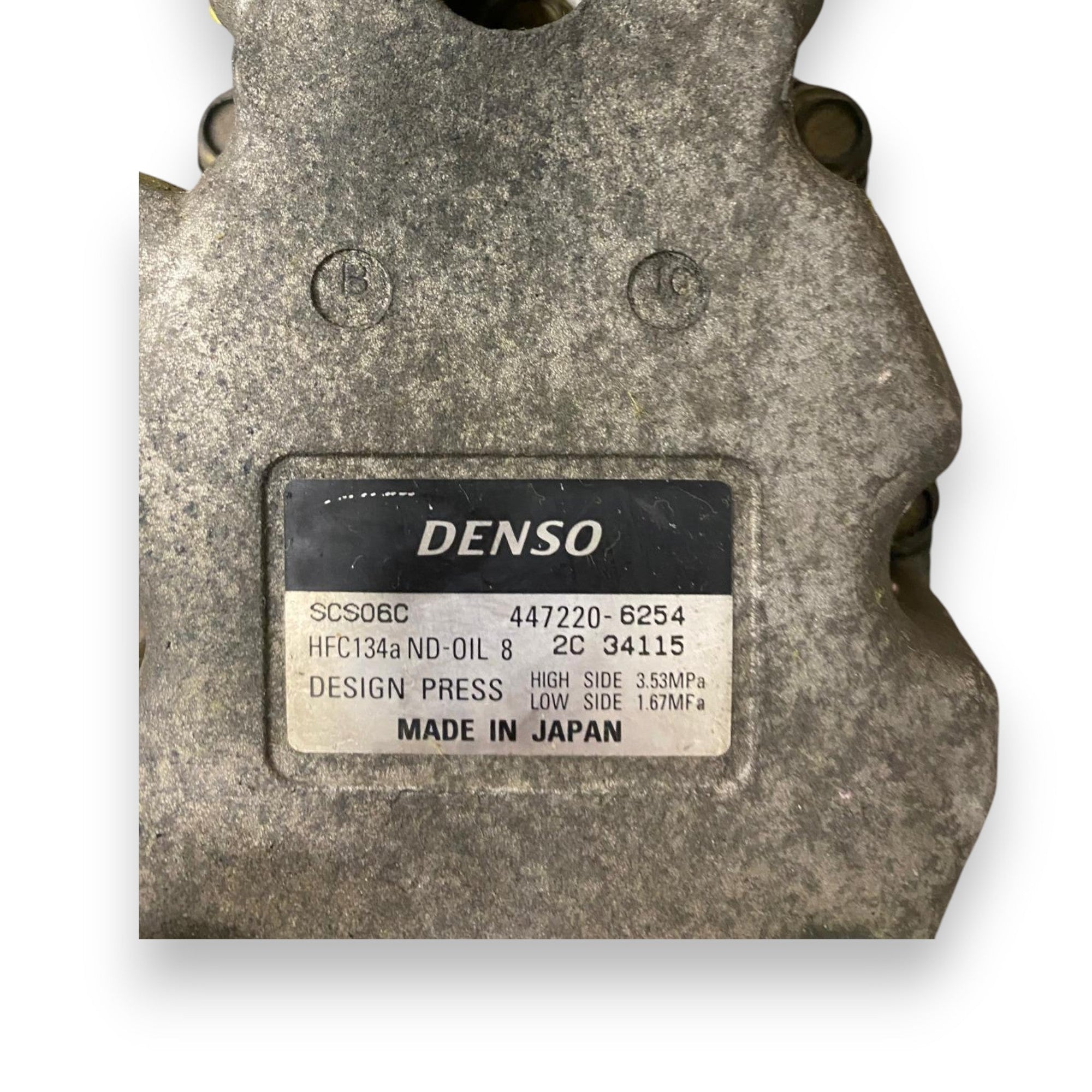 Compressore aria condizionata Toyota Yaris 1.3 Benzina (1999 - 2005) Cod: 447220 - 6254 - F&P CRASH SRLS - Ricambi Usati
