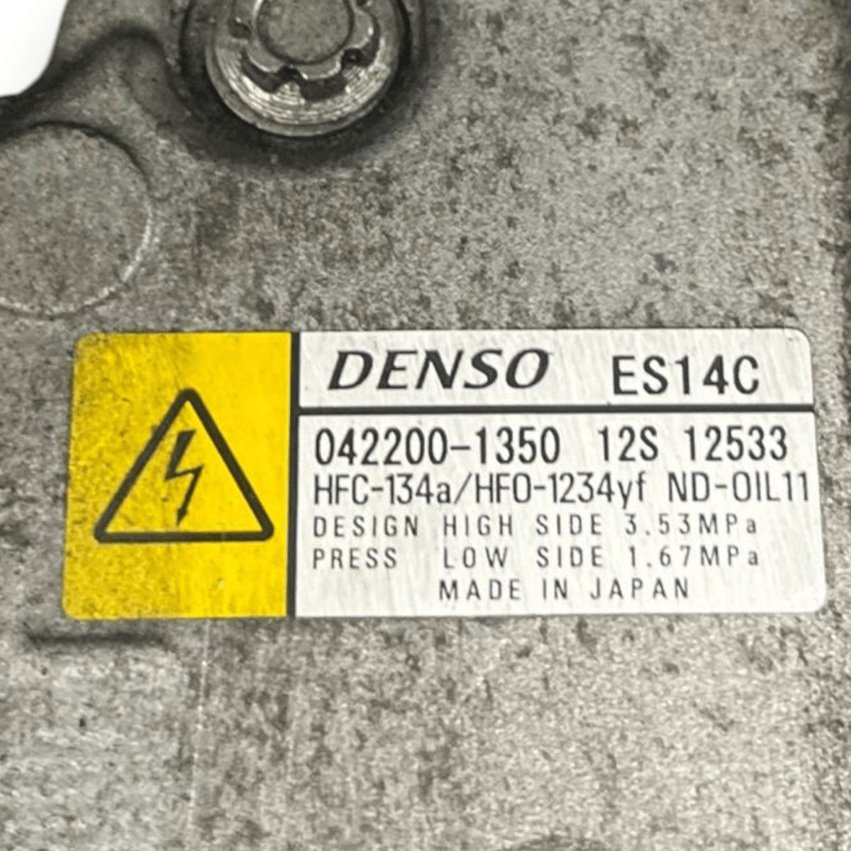 Compressore Aria Condizionata Toyota Yaris III 1.5 Benzina - Hybrid (2020 - ) cod: 042200 - 1350 - F&P CRASH SRLS - Ricambi Usati