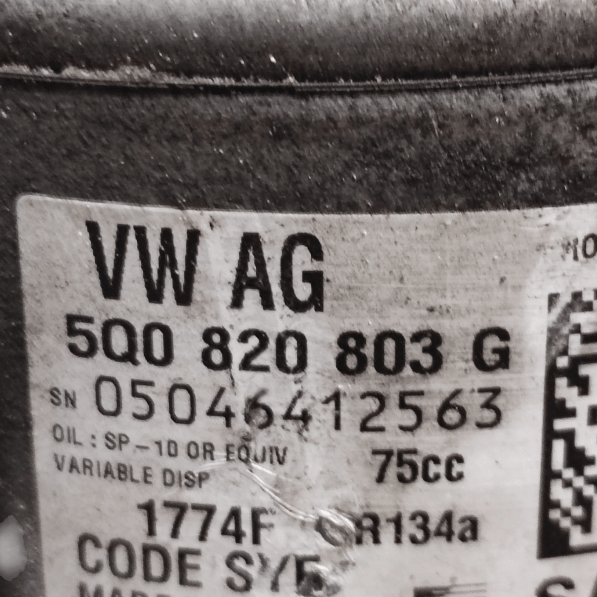 Compressore Aria Condizionata Volkswagen Polo 1.2 Benzina COD: 5Q0820803G (2008 - 2017) - F&P CRASH SRLS - Ricambi Usati