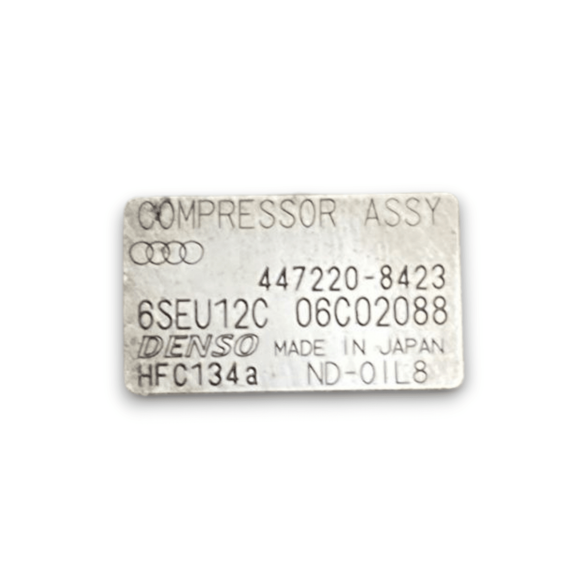 Compressore aria condizionata Volkswagen polo 9n cod . 6seu12c 1.9 diesel (2001 > 2009) - F&P CRASH SRL - Ricambi Usati