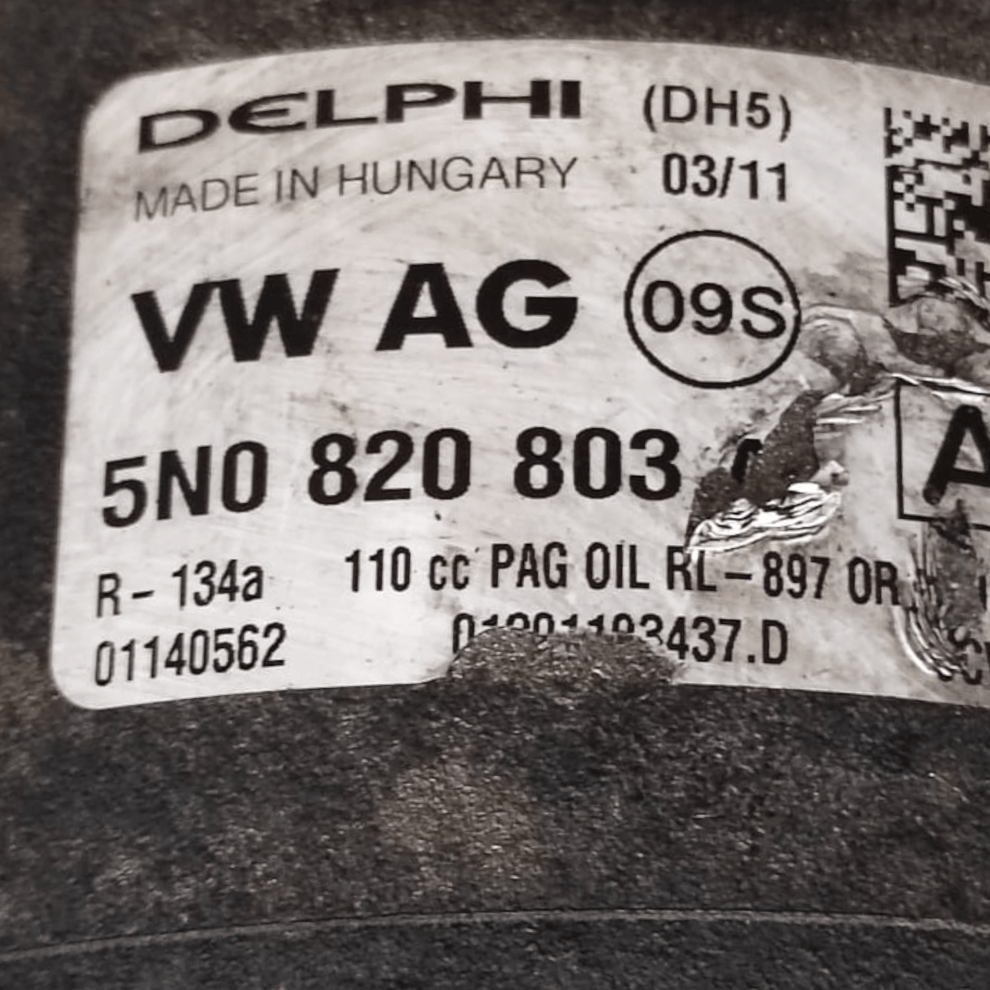 Compressore Aria Condizionata Volkswagen Tiguan 5N 2.0 Diesel COD: 5N0820803 (2007 - 2016) - F&P CRASH SRLS - Ricambi Usati