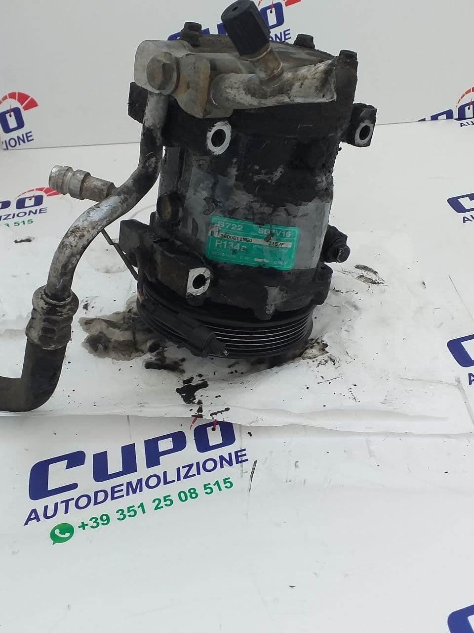 Compressore clima a/c Fiat Bravo 1.9 multijet anno 2008 cod 60653652 - F&amp;P CRASH SRLS - Ricambi Usati