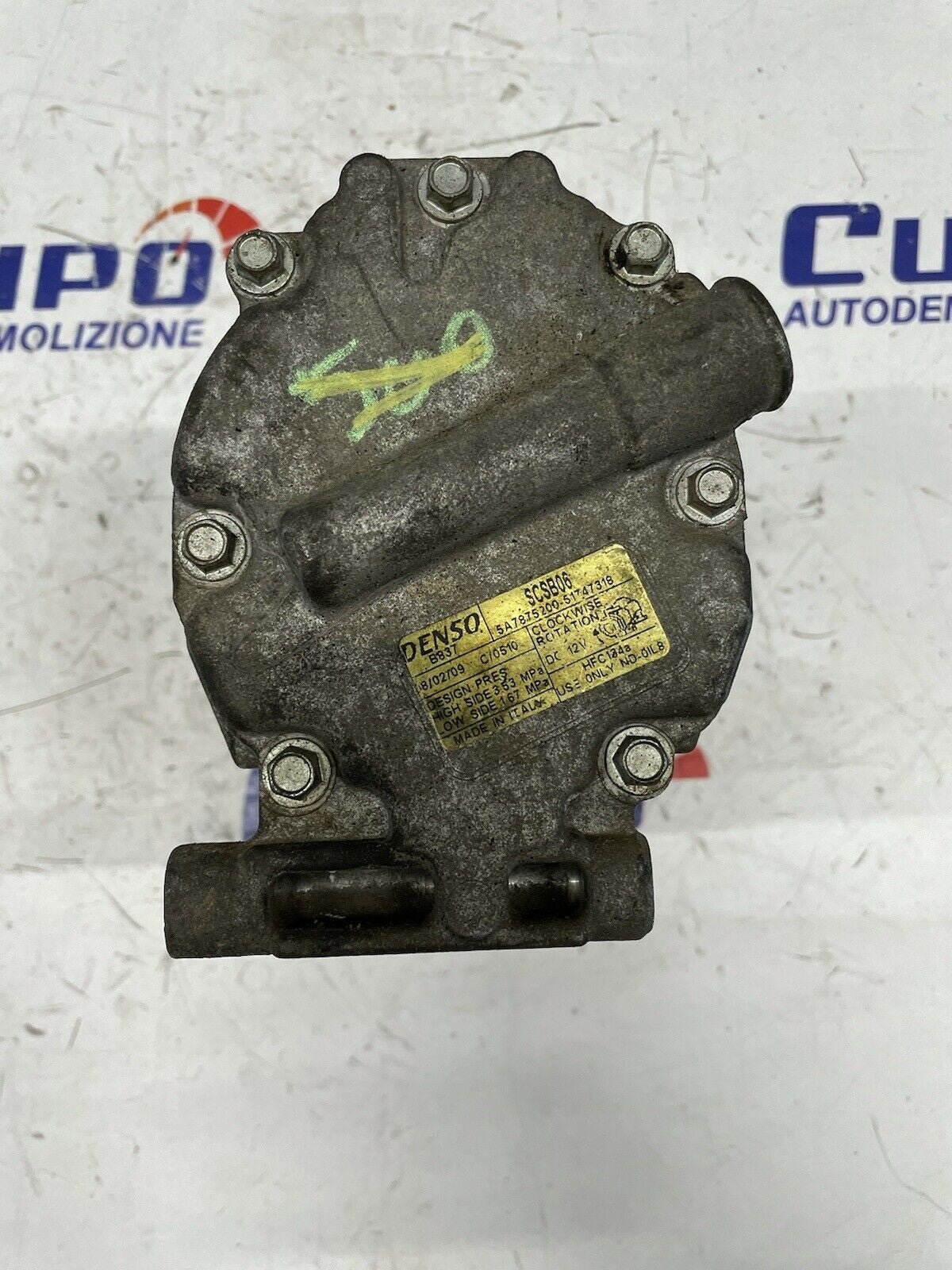 Air Conditioning Compressor FIAT 1.2/1.4 Gas 500/BRAVO 5A7875200-51747318 - F&P CRASH SRLS - Used Parts