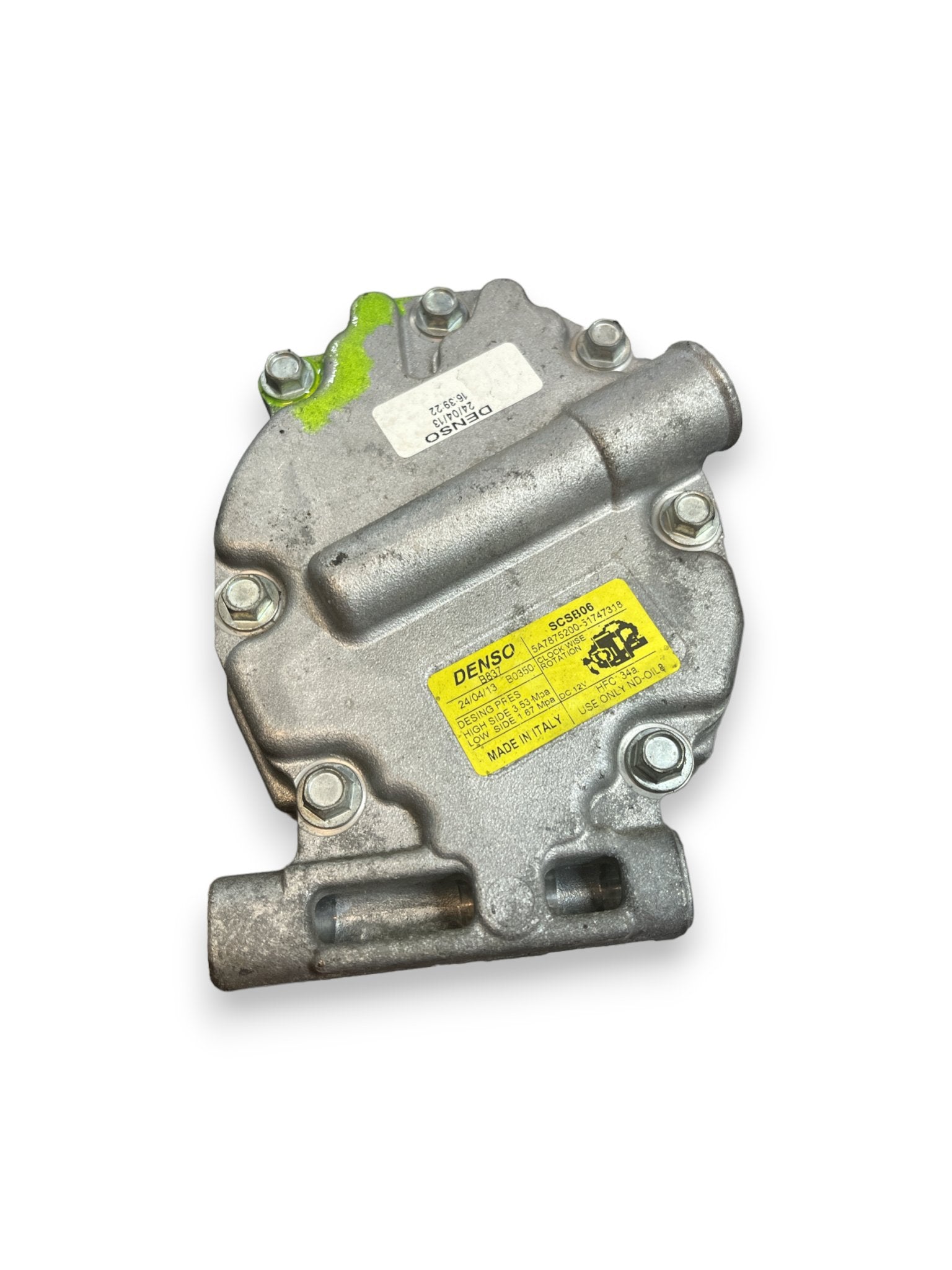 Air Conditioning Compressor Fiat 500 (2009 - 1.2b) code: 5A7875200 - 51747318 - F&P CRASH SRLS - Used Parts