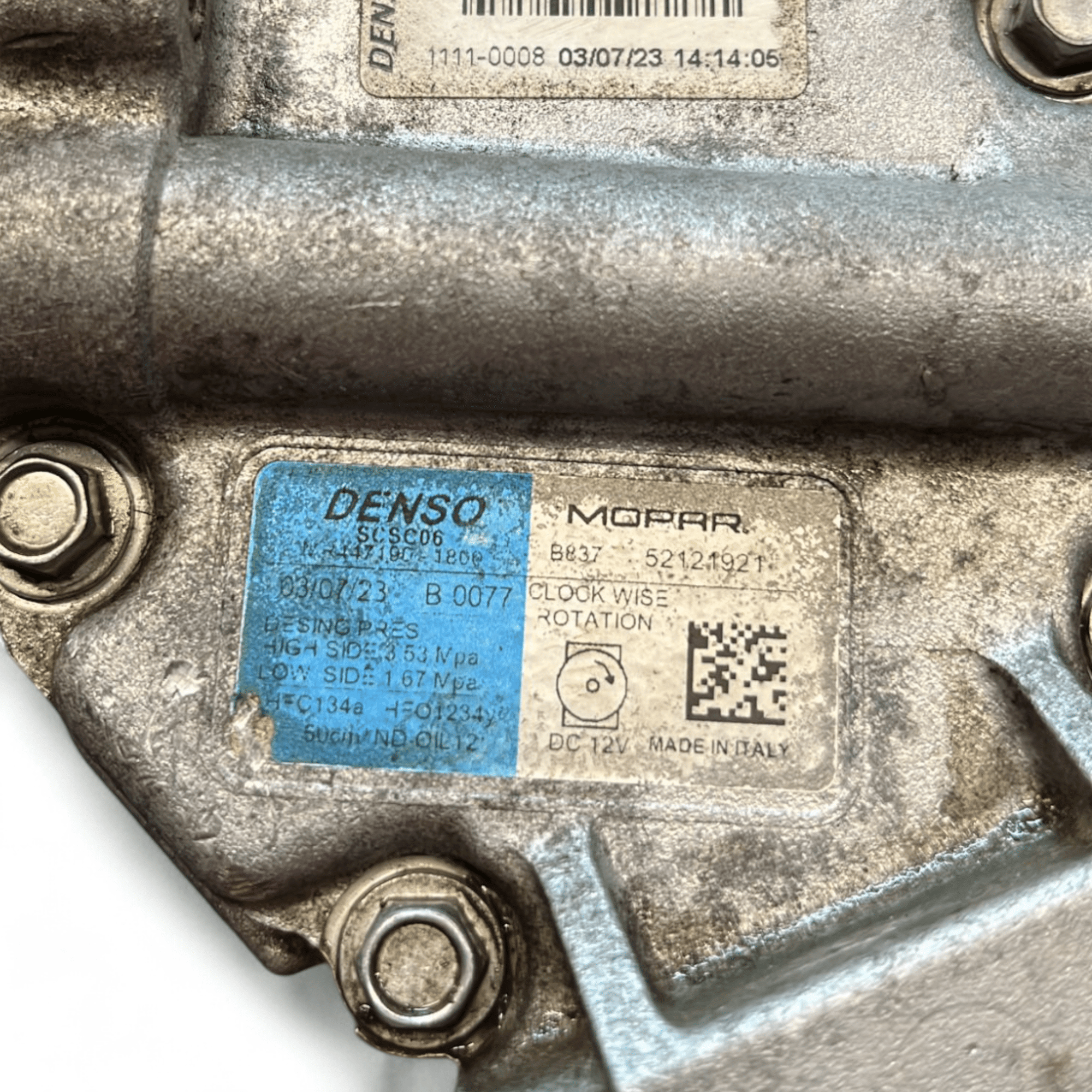 Compressore clima Fiat Panda 312/319 1.0 benzina / 1.0 Benzina - Hybrid cod.52121921 (2012 - >) - F&P CRASH SRLS - Ricambi Usati