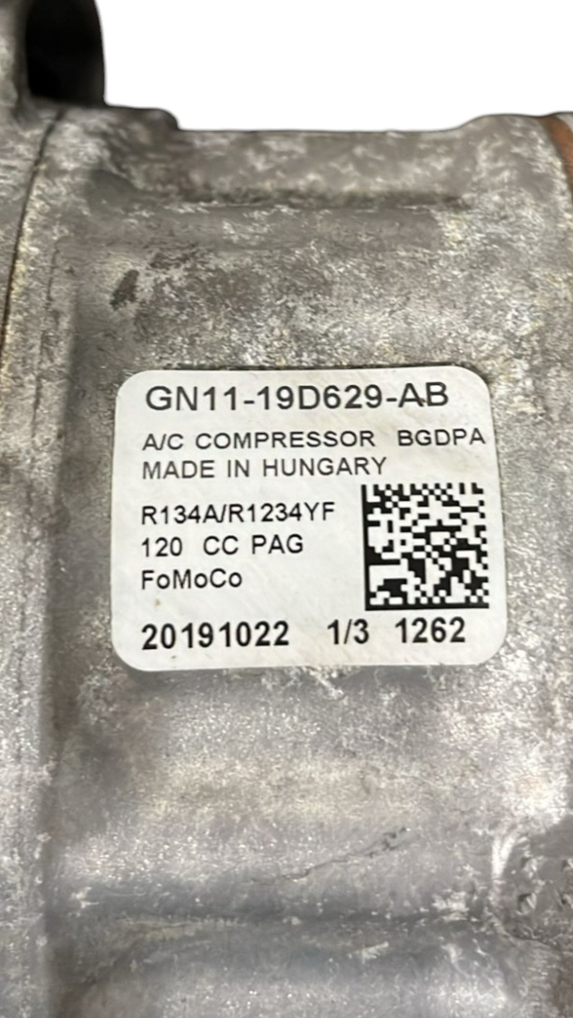 Compressore clima Ford Focus IV / Fiesta VII 1.5 ecoboost (2018 - >) cod.GN11 - 19D629 - AB - F&P CRASH SRLS - Ricambi Usati
