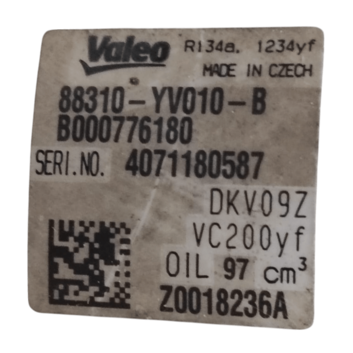 Compressore clima toyota aygo 1.0 benzina cod: 88310yv010 (2014 - 2021) - F&P CRASH SRLS - Ricambi Usati