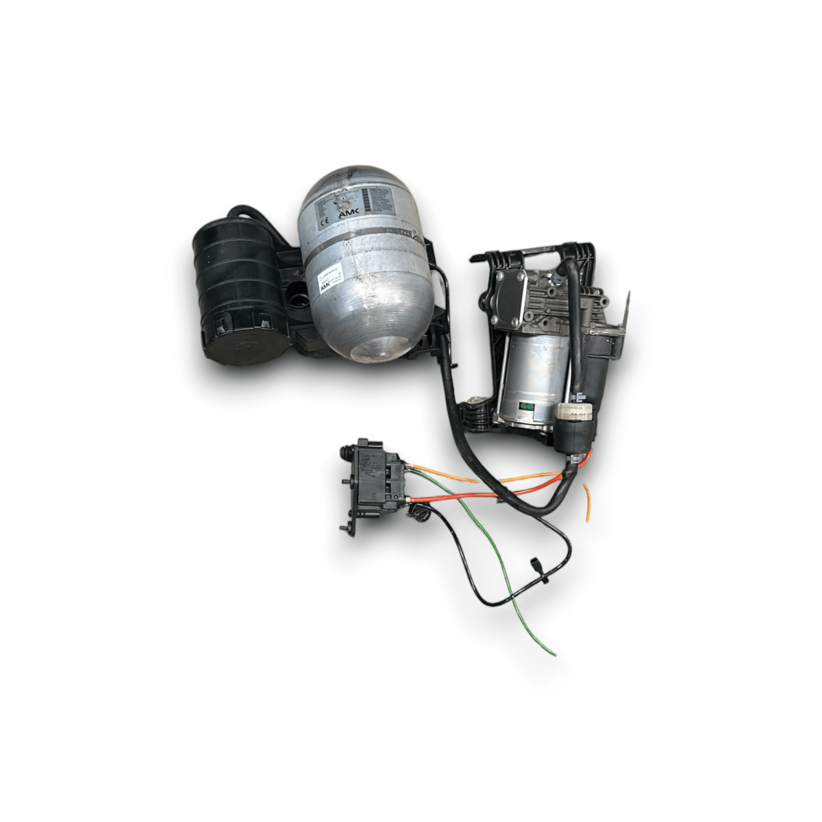 Compressore Sospensione Ad Aria + Accumulatore AMK Aria Jaguar XJ (2009 &gt; 2019) cod:AW933B484AJ / AW935B709AE - F&amp;P CRASH SRLS - Ricambi Usati