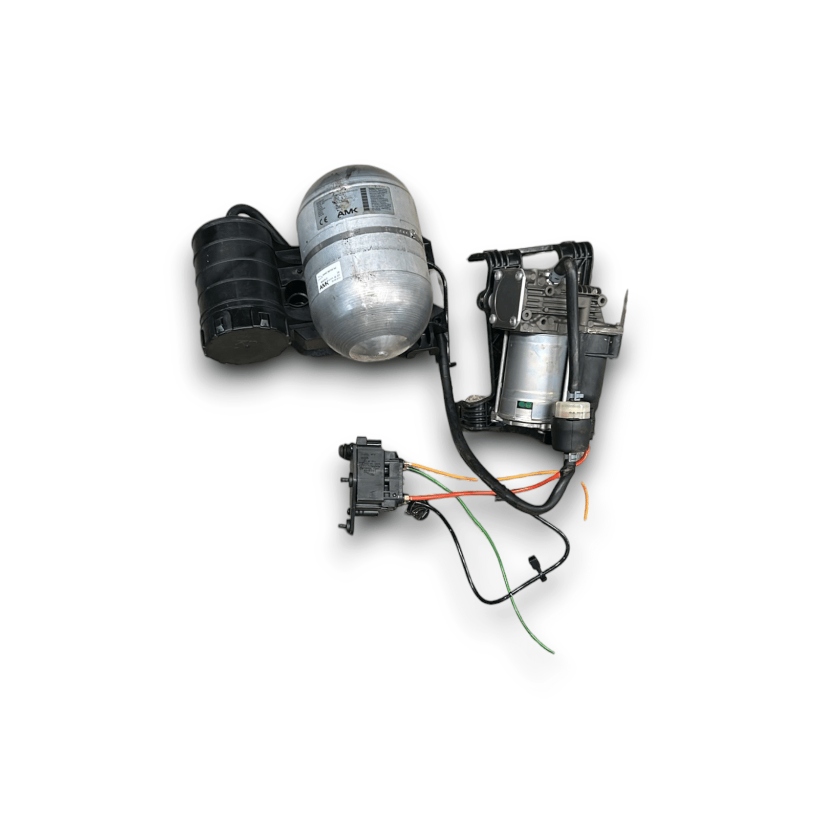 Air Suspension Compressor + AMK Air Accumulator Jaguar XJ (2009 > 2019) cod:AW933B484AJ / AW935B709AE - F&P CRASH SRLS - Used Parts