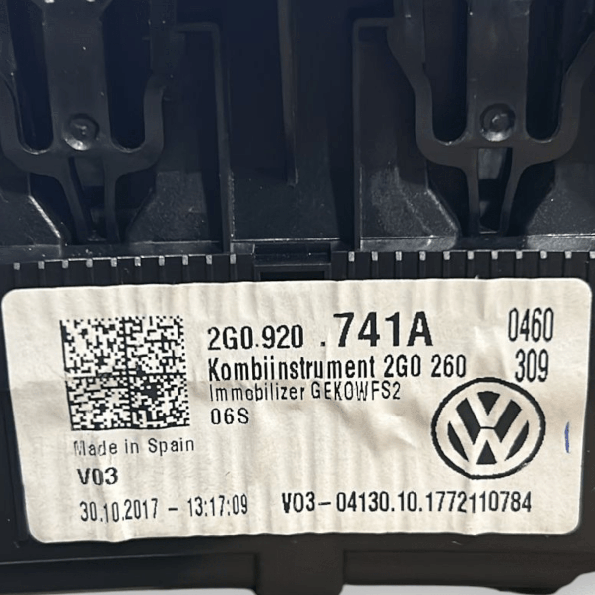 Volkswagen Polo AW1 1.6 diesel odometer code: 2G0920741A (2017 >) speedometer - F&P CRASH SRL - Used Parts
