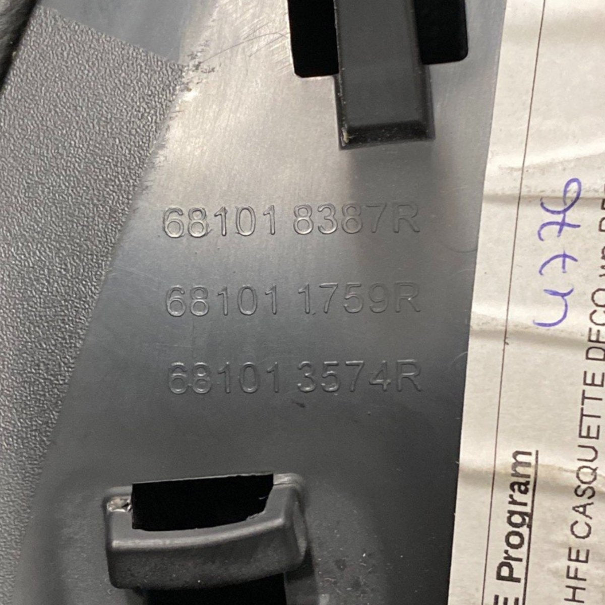Copertura / rivestimento tachimetro renault kadjar Cod: 681018387r (2015 - 2022) - F&P CRASH SRLS - Ricambi Usati