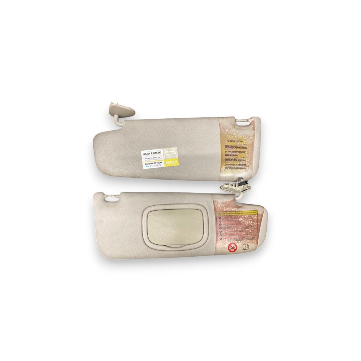 Coppia alette parasole alfa romeo 159 (2005 - 2011) - F&P CRASH SRLS - Ricambi Usati