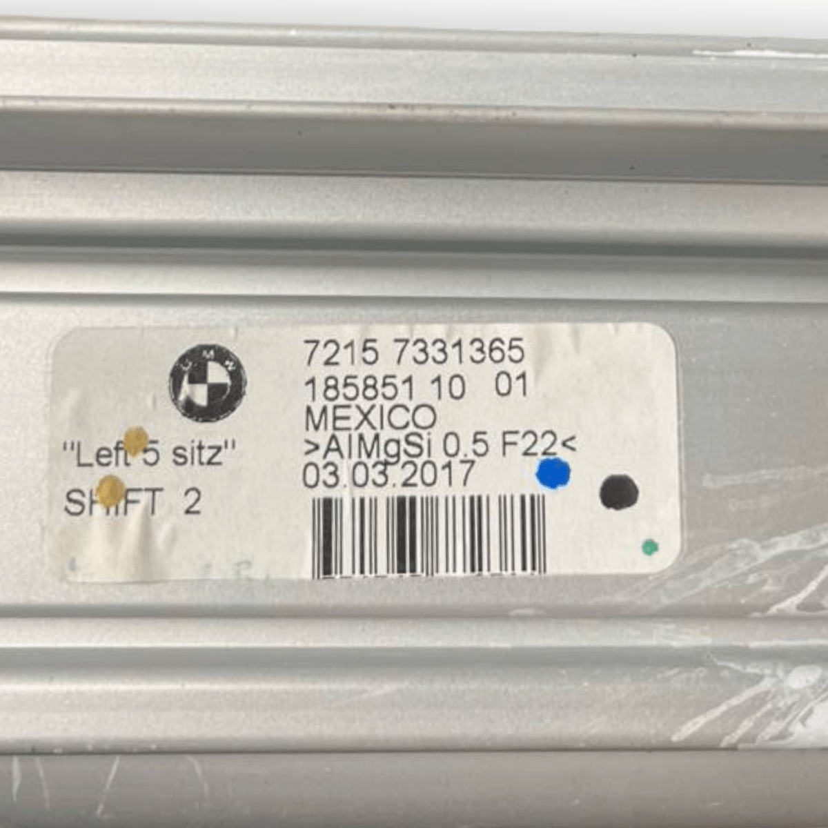 Pair Guide / Rear Luggage Rails Bmw X5 F15 (2013 to 2018) code: 72157331365 / code: 72157331366 - F&P CRASH SRLS - Used Parts