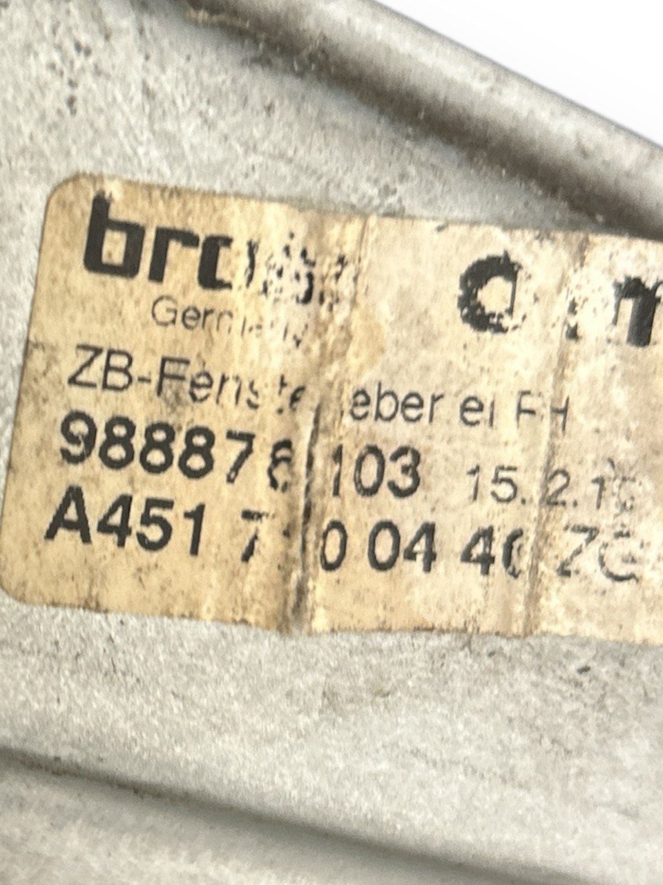 Cremagliera Alzavetro Elettrica Anteriore Destra (DX) Smart ForTwo (2007 > 2015) cod.988876103 - F&P CRASH SRLS - Ricambi Usati