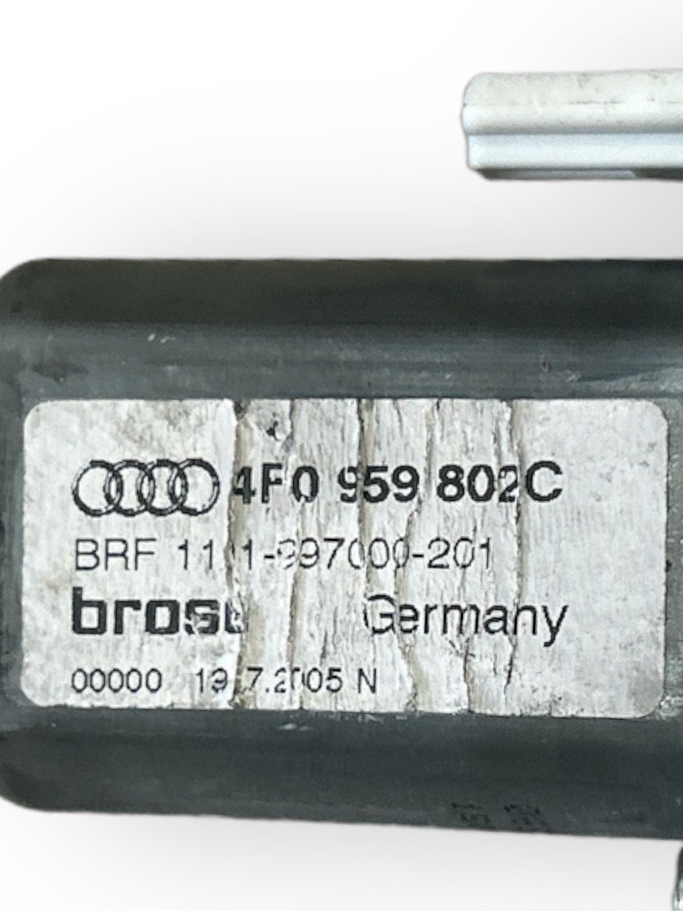 Electric Window Regulator Right Rear (DX) Audi A6 (C6) (2004 > 2012) cod.4F0959802C - F&P CRASH SRLS - Used Parts
