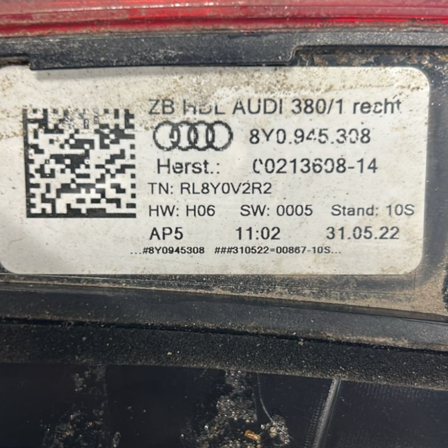Stop / fanale interno posteriore destro audi rs3 sedan 4p cod:8Y0945308 (2021 >)