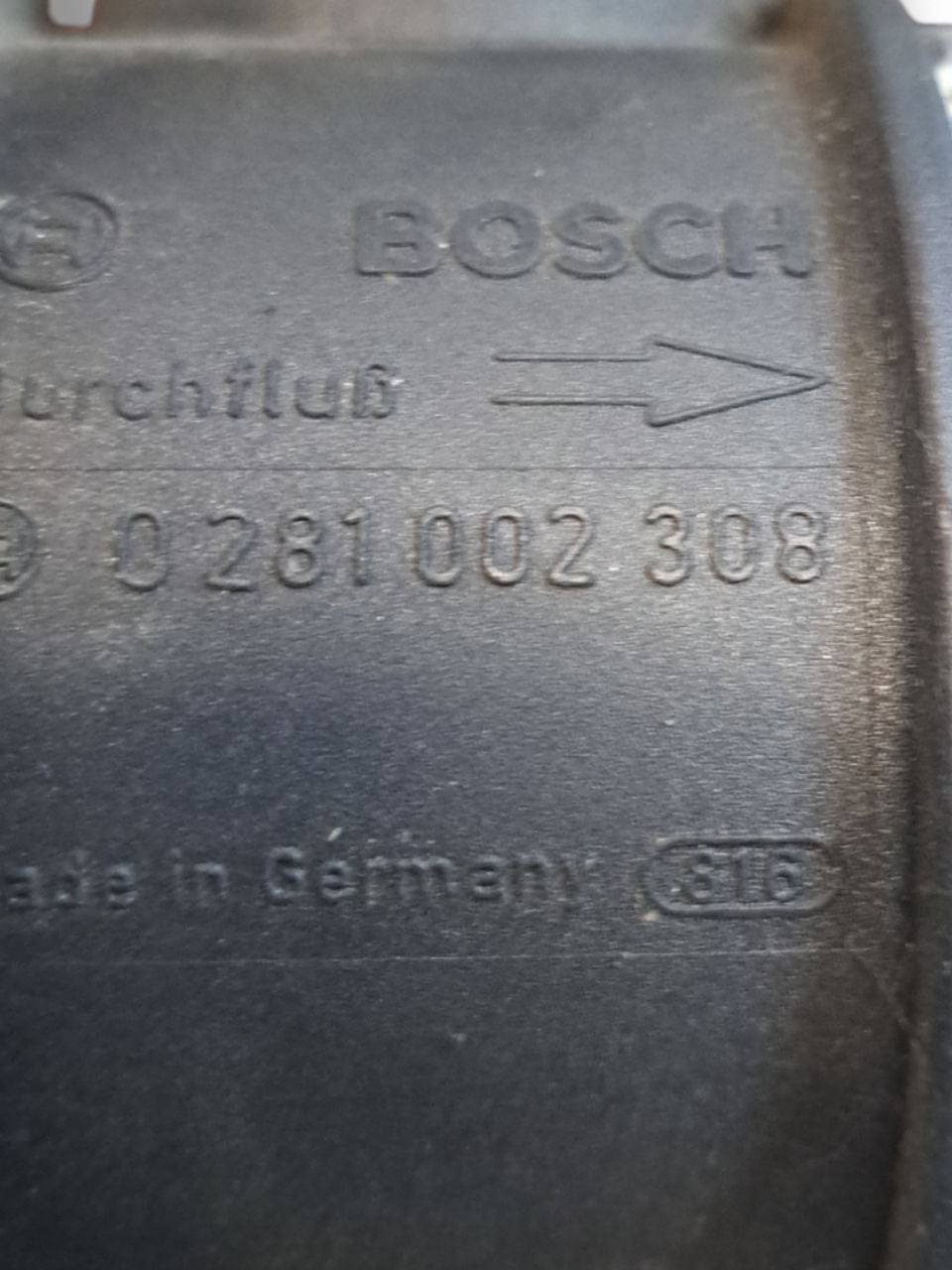 Debimetro / Flussometro Alfa Romeo 147 / Fiat / Alfa / Lancia 1.9 Diesel (2007) COD:0281002308 - F&P CRASH SRLS - Ricambi Usati