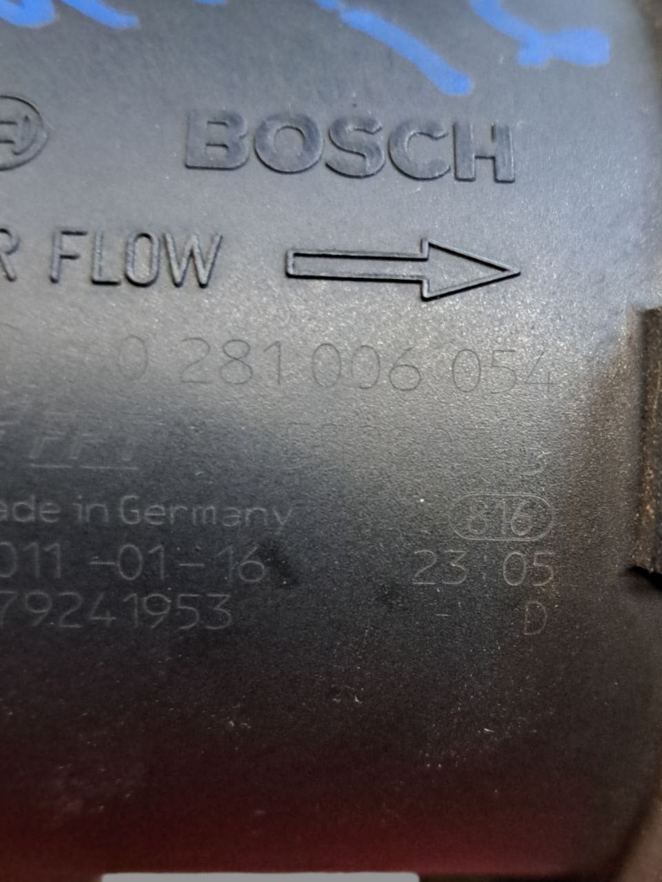 Debimetro Flussometro Alfa Romeo mito / Fiat / Jeep / Lancia 1.6 (2008>) COD:0281006054 - F&P CRASH SRLS - Ricambi Usati