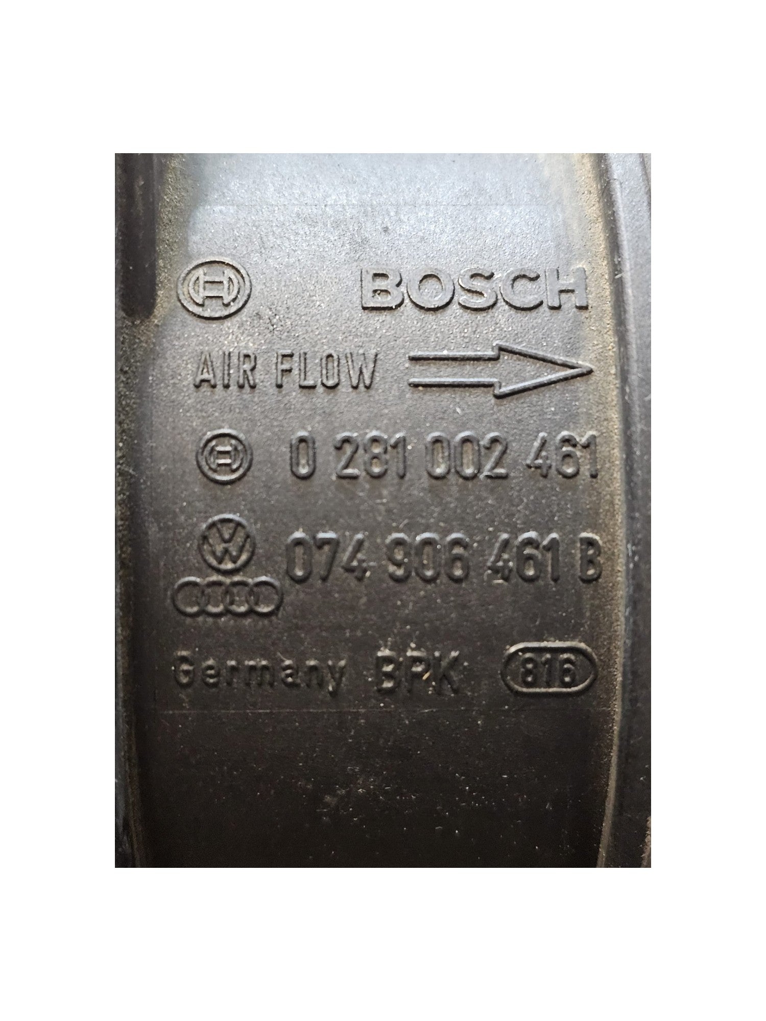 Debimetro / Flussometro Volkswagen Golf VI 2.0 Diesel Cod:074906461B (2008 - 2012) - F&P CRASH SRLS - Ricambi Usati