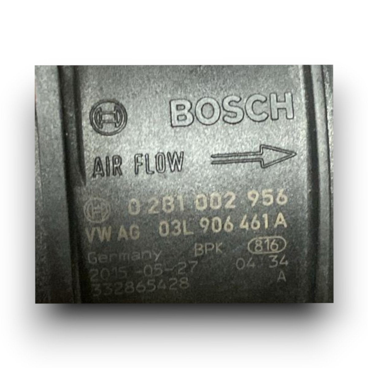 Debimetro / flussometro volkswagen golf VII cod . 0281002956 1.6 diesel (2012 > 2021) - F&P CRASH SRL - Ricambi Usati