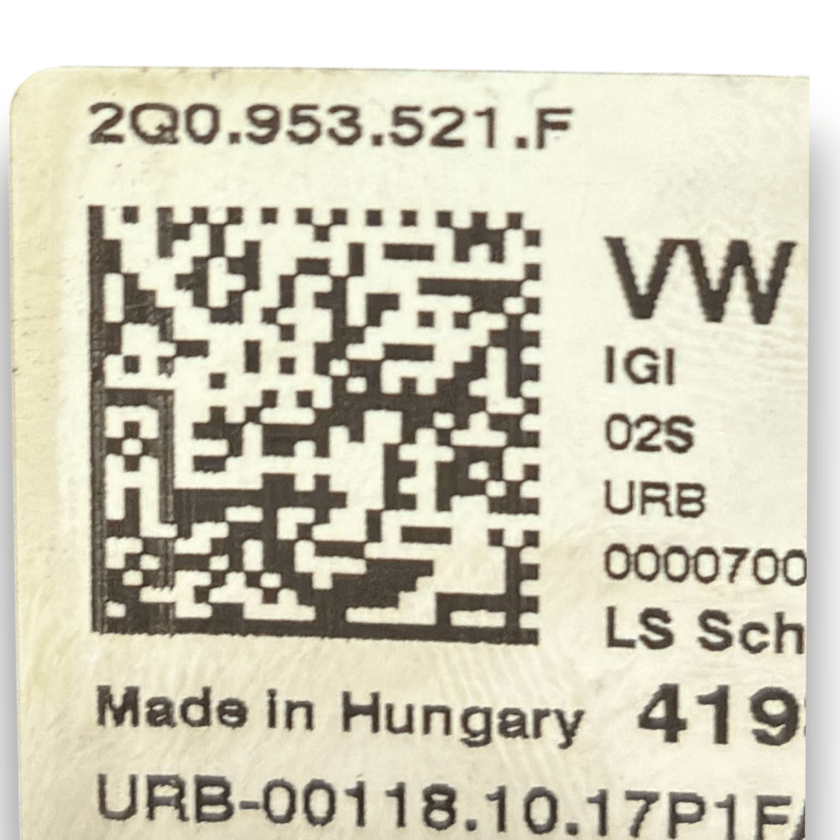 Devio luci volkswagen polo vi serie cod : 29Q0953521f (2017 ->) - F&P CRASH SRL - Ricambi Usati