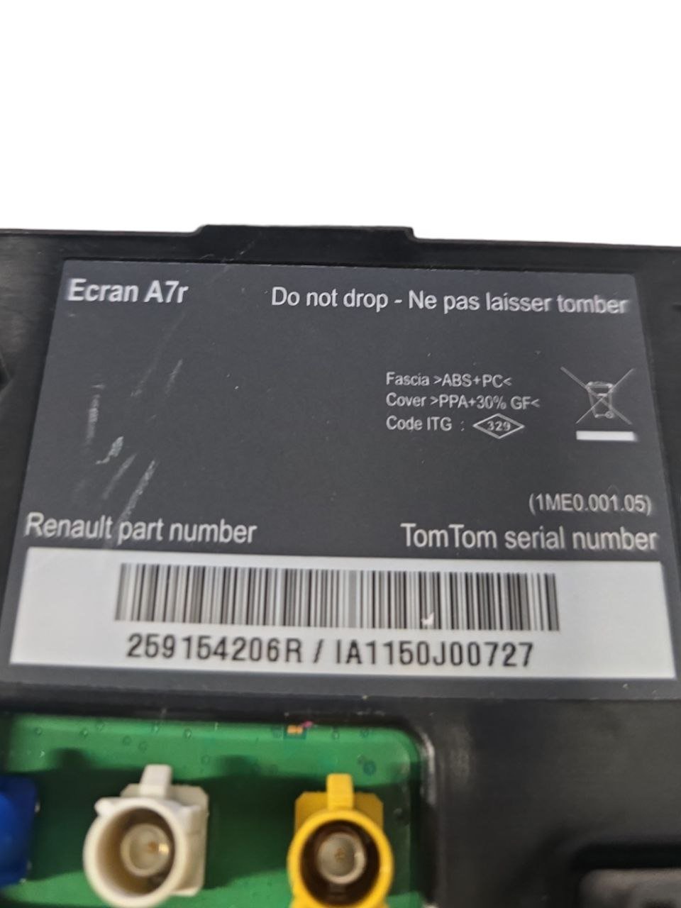 DISPLAY AUTORADIO RENAULT KOLEOS (2007 - 2016) Cod : 259154206R - F&P CRASH SRLS - Ricambi Usati