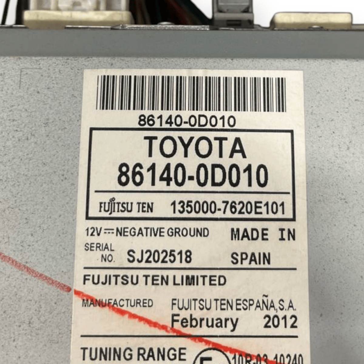 Display Autoradio Toyota Yaris III (2011 al 2019) cod: 86140 - 0D010 - F&P CRASH SRLS - Ricambi Usati