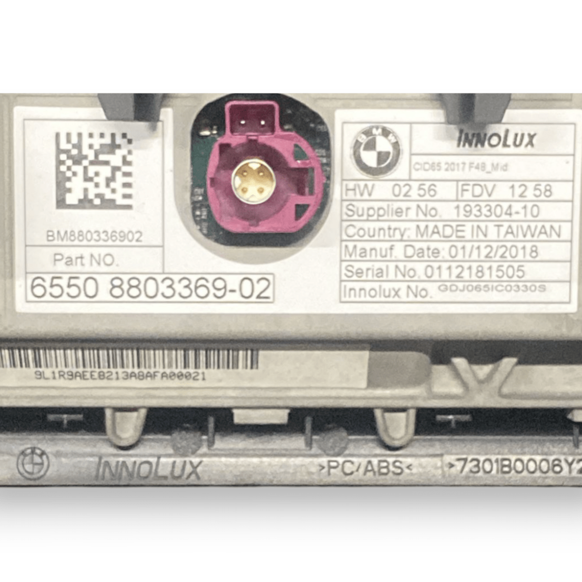 display / schermo bmw x1 f48 cod:65508803369 - 02 (2015 - 2022) - F&P CRASH SRLS - Ricambi Usati