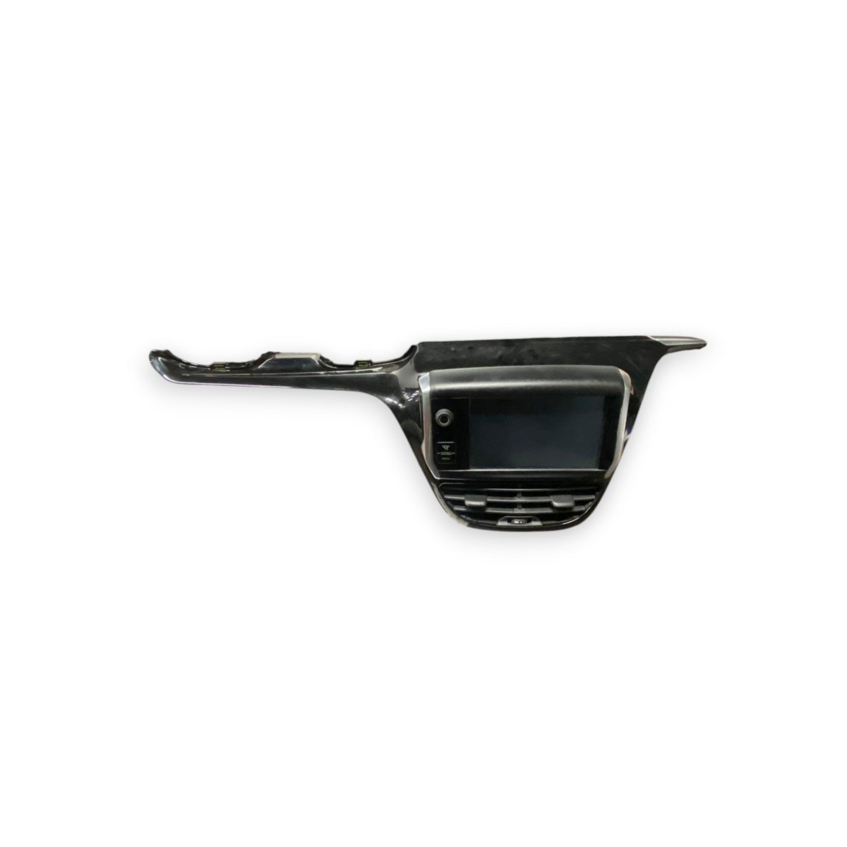 Display / schermo + modanatura cruscotto centrale + bocchette aria Peugeot 208 I (2012 - 2019) Cod: 9825029180 Cod: 9673830077 - F&P CRASH SRLS - Ricambi Usati