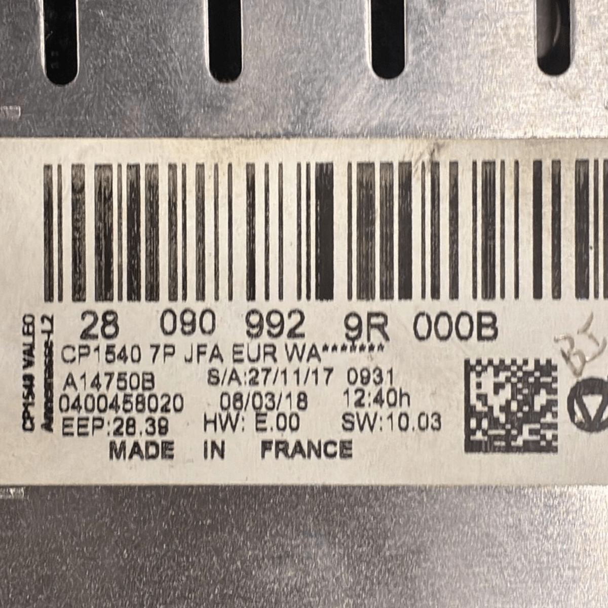 Display / stereo Renault Grand Scenic Series IV code: 280909929r000b (2016 - 2023) + automatic climate controls - F&P CRASH SRL - Used Parts