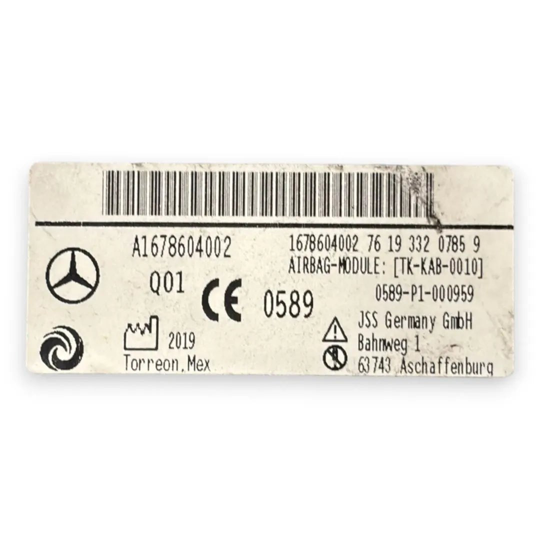 Dettaglio Airbag ginocchia Mercedes-Benz Classe GLE V167 dal 2018 OEM A1678604002 - foto 3