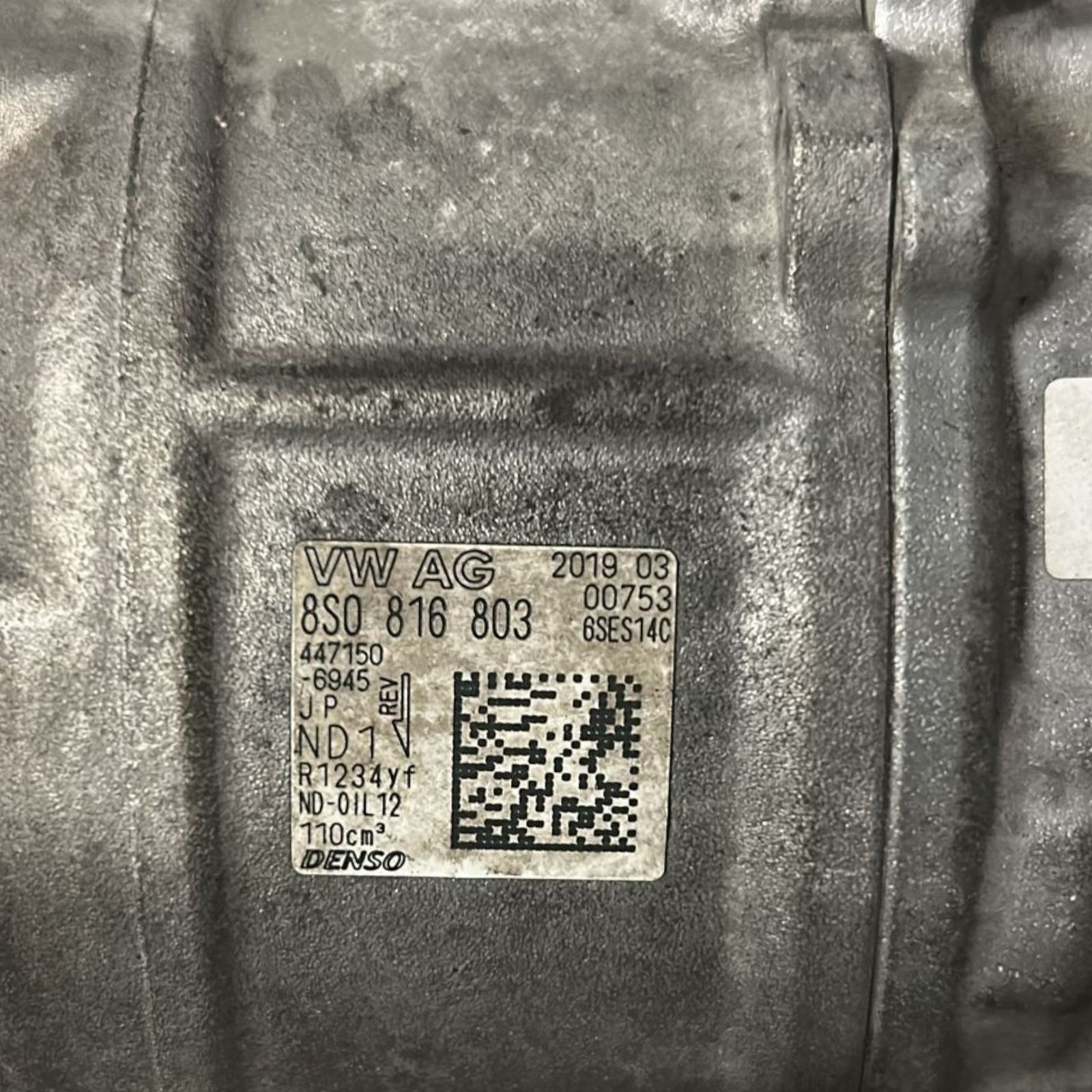 Compressore aria condizionata audi rs3 8v cod:8s0816803 (2013 > 2020)
