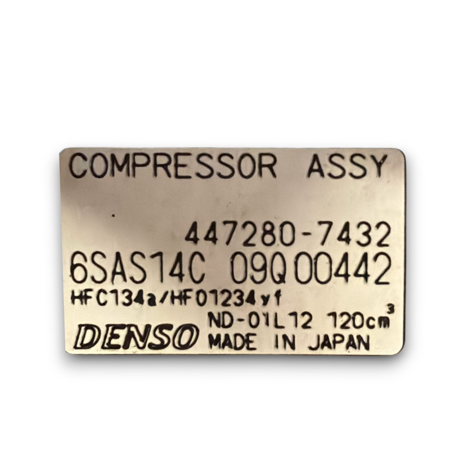 Air conditioning compressor mercedes-benz class b w246 2.0 diesel code: 447280-7432 (2014 - 2021) 