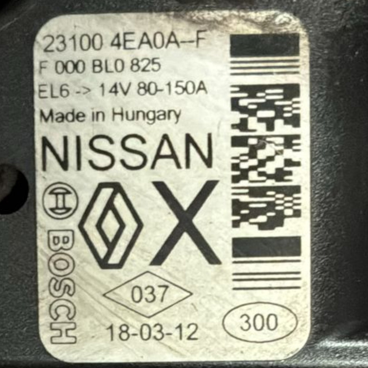 Nissan Qashqai j11 alternator cod. 231004ea0a 1.5 diesel (2014 > 2021) 